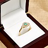 Engagement ring i122650SmDi in Gold with Emerald and Diamonds