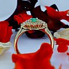 Engagement ring i122650SmDi in Gold with Emerald and Diamonds