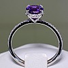 Gift Ring i164AmDi in Gold with Amethyst and Diamonds