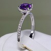 Gift Ring i164AmDi in Gold with Amethyst and Diamonds