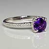 Gift Ring i164AmDi in Gold with Amethyst and Diamonds