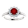 Gold Engagement Ring with Ruby and Diamonds 71606RbDi