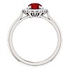 Gold Engagement Ring with Ruby and Diamonds 71606RbDi