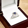 Engagement ring i72000SfPdi in Gold with Sapphire and Diamonds