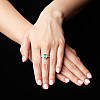 Engagement Ring i2737Smemdi in Gold with Emerald Emerald and Diamonds