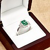 Engagement Ring i2737Smemdi in Gold with Emerald Emerald and Diamonds