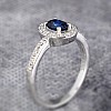 Engagement ring i348SfovDi in Gold with Sapphire and Diamonds