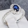 Engagement ring i348SfovDi in Gold with Sapphire and Diamonds