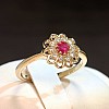 Engagement ring i559RbDi in Gold with Ruby and Diamonds