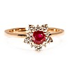 Snowflake model engagement ring in Gold with Ruby and Diamonds i740Rbdi