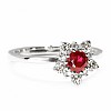 Snowflake model engagement ring in Gold with Ruby and Diamonds i740Rbdi