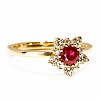 Snowflake model engagement ring in Gold with Ruby and Diamonds i740Rbdi