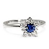 Snowflake model engagement ring in Gold with Sapphires and Diamonds i740Rbdi