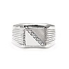 Mens Ring with Round Colorless Diamonds i3763