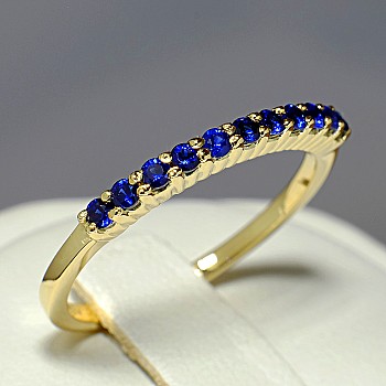 Gold Gift Ring with Sapphires i018Sf