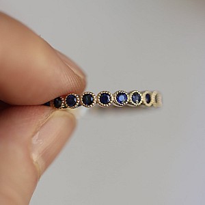 Gift Ring i2003sf in Gold or Platinum with Sapphires