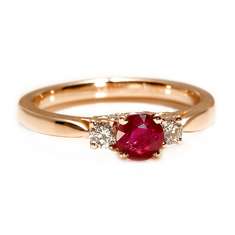 Gold ring with Ruby and Diamonds i025rbdi