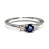 Gold Engagement Ring i025SfDi with Sapphire and Diamonds