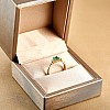 14k Yellow Gold Engagement Ring with Round Emerald and Diamonds i025SmDi