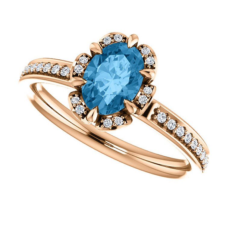 Gift Ring i121997TpSwODi in Gold with Topaz and Diamonds