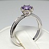 Geschenkring i121997AmDi in Gold oder Platin mit Amethyst und Diamanten