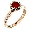 Gold Ring with Ruby and Diamonds 121997RbDi