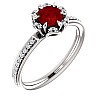 Gold Ring with Ruby and Diamonds 121997RbDi