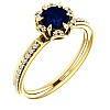 Engagement Ring i121997SfDi in Gold with Sapphire and Diamonds