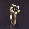 Engagement Ring i121997SfDi in Gold with Sapphire and Diamonds