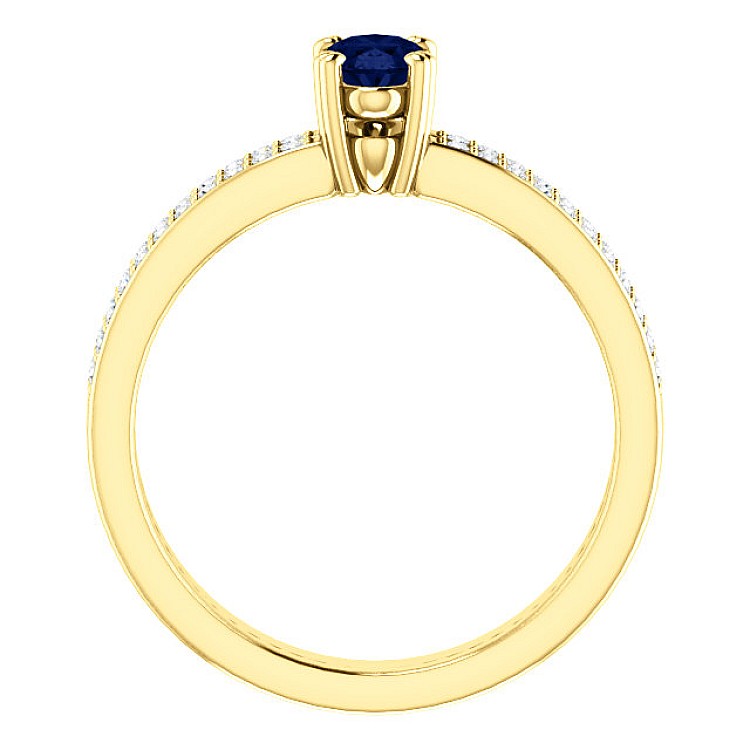 Engagement ring i122376SfODi in Gold with Sapphire and Diamonds