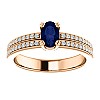 Engagement ring i122376SfODi in Gold with Sapphire and Diamonds