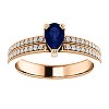 Engagement ring in i122376SfPaDi Gold with Sapphire and Diamonds