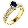 Engagement ring in i122376SfPaDi Gold with Sapphire and Diamonds