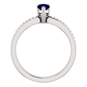 Engagement ring in i122376SfPaDi Gold with Sapphire and Diamonds