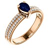 Engagement ring in i122376SfPaDi Gold with Sapphire and Diamonds