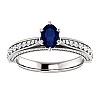 Gold engagement ring with Sapphire and Diamonds 122474SfODi