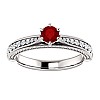 Gold Engagement Ring with Ruby and Diamonds 122474RbDi