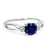 Engagement ring i122513SfDi in Gold with Sapphire and Diamonds