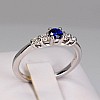 Engagement Ring i122543SfDi in Gold with Sapphire and Diamonds