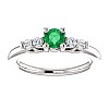 Engagement Ring i122543SmDi in Gold with Emerald and Diamonds