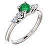 Engagement Ring i122543SmDi in Gold with Emerald and Diamonds