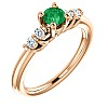 Engagement Ring i122543SmDi in Gold with Emerald and Diamonds