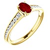 Gold Ring with Ruby and Diamonds 122866RbODi