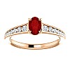 Gold Ring with Ruby and Diamonds 122866RbODi