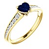 Engagement Ring i122866SfHDi in Gold with Heart Sapphire and Diamonds