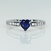 Engagement Ring i122866SfHDi in Gold with Heart Sapphire and Diamonds