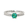 Engagement Ring i539SmDi in Gold with Emerald and Diamonds