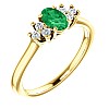 Engagement Ring i71604SmODi in Gold with Emerald and Diamonds