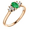 Engagement Ring i71604SmODi in Gold with Emerald and Diamonds