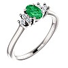 Engagement Ring i71604SmODi in Gold with Emerald and Diamonds